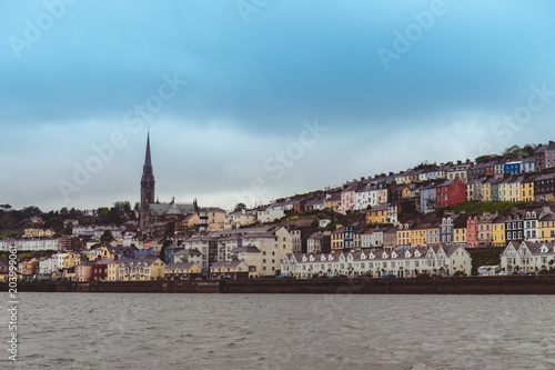 The town of Cobh , which sits on an island in Cork city’s harbour, as seen from the sea. It’s known as the Titanic’s last port of call in 1912.