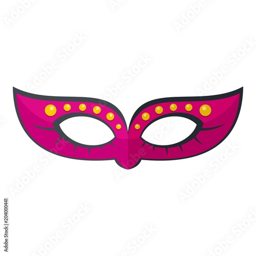Woman mask icon. Flat illustration of woman mask vector icon for web