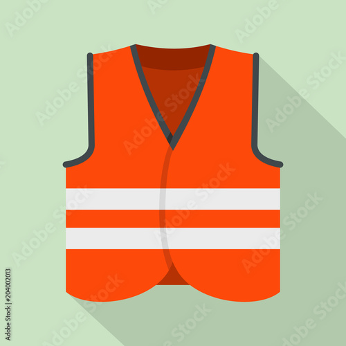 Road vest icon. Flat illustration of road vest vector icon for web design
