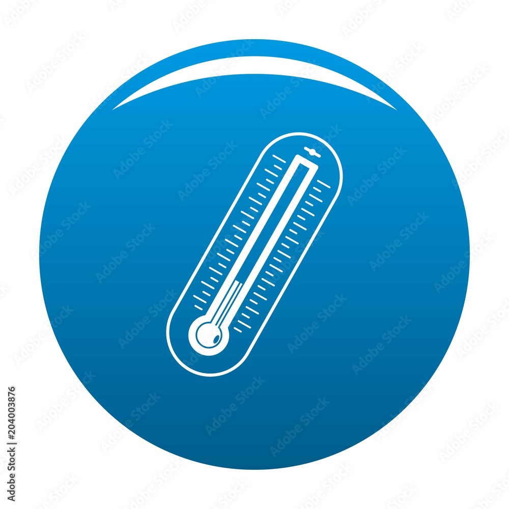 Fever thermometer icon. Simple illustration of fever thermometer vector icon for any design blue Fever thermometer icon. Simple illustration of fever thermometer vector icon for any design blue