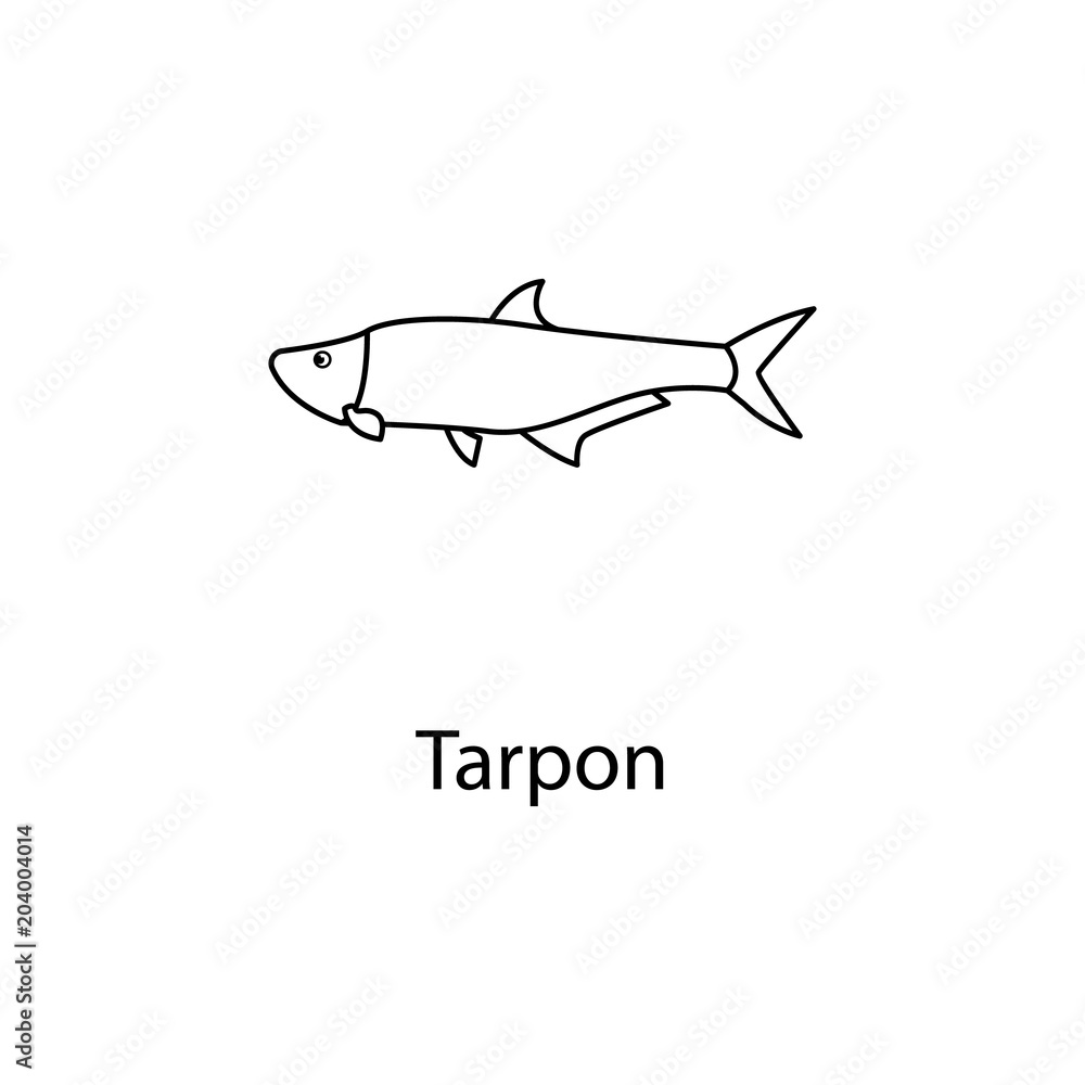 torpon icon. Element of marine life for mobile concept and web apps. Thin line torpon icon can be used for web and mobile. Premium icon torpon icon. Element of marine life for mobile concept and web apps. Thin line torpon icon can be used for web and mobile. Premium icon