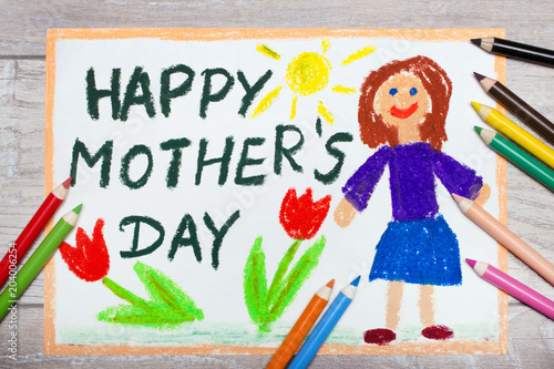 Colorful drawing - Mother's Day card