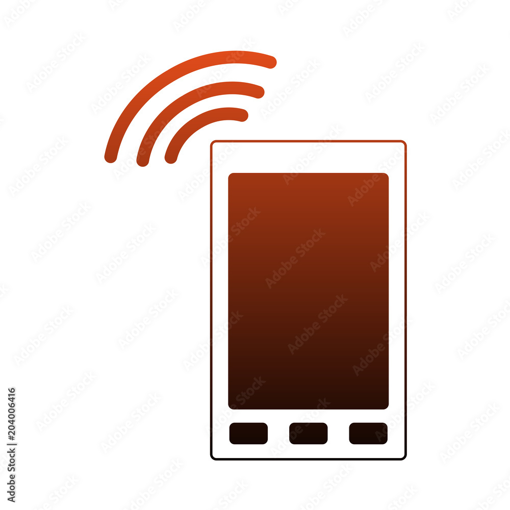 Smartphone with wifi vector illustration graphic design Smartphone with wifi vector illustration graphic design