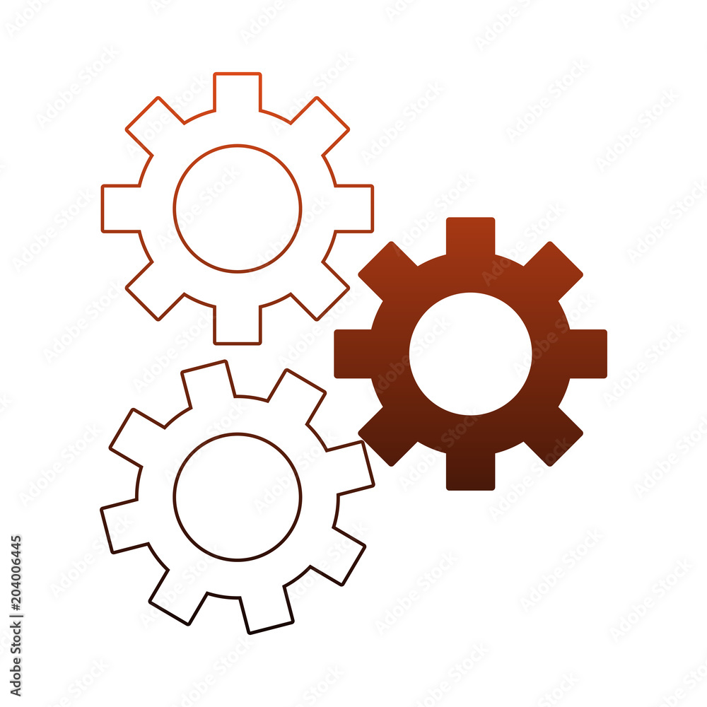 Gears working symbol vector illustration graphic design