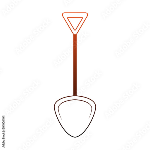 Shovel tool isolated vector illustration graphic design