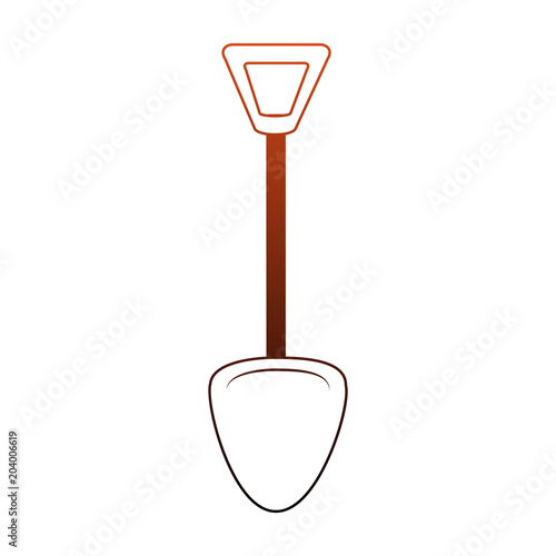 Shovel tool isolated vector illustration graphic design