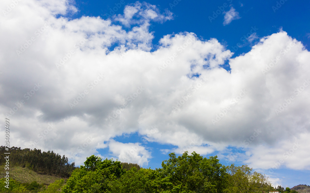 The sky with clouds for Spanish lands, Leon