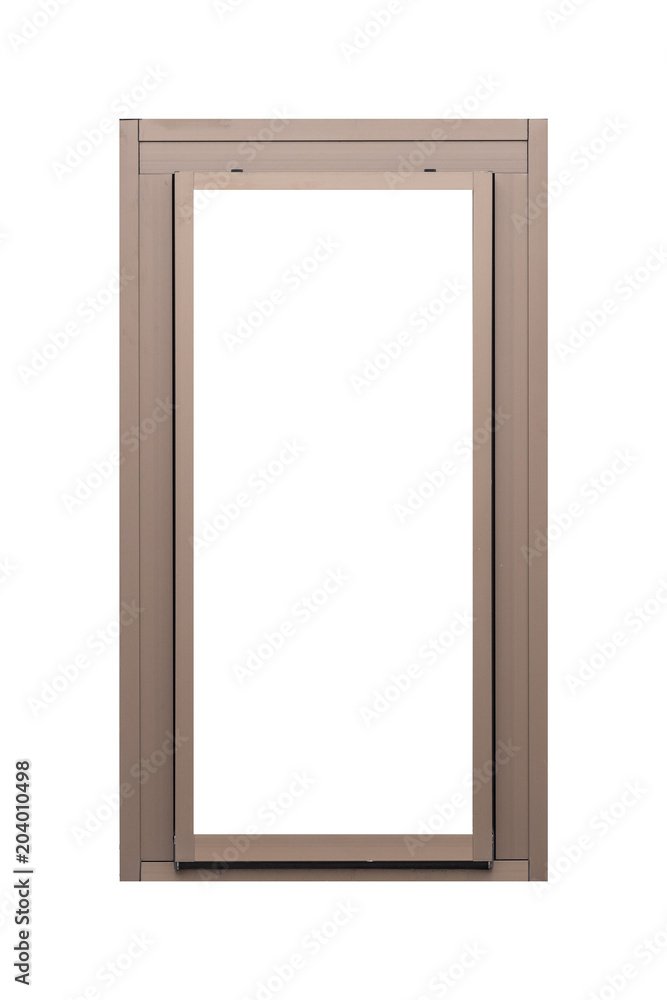 Metal window frame isolated on white Metal window frame isolated on white