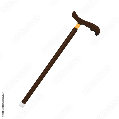 Walking stick isolated illustration on white background