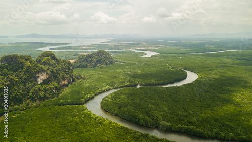 aerial view landscape of  Tree or forest ,  Krabi Thailand © meen_na