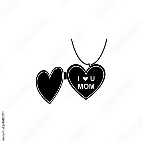 pendant love mom icon. Element of mother day for mobile concept and web apps. Detailed pendant love mom icon can be used for web and mobile. Premium icon