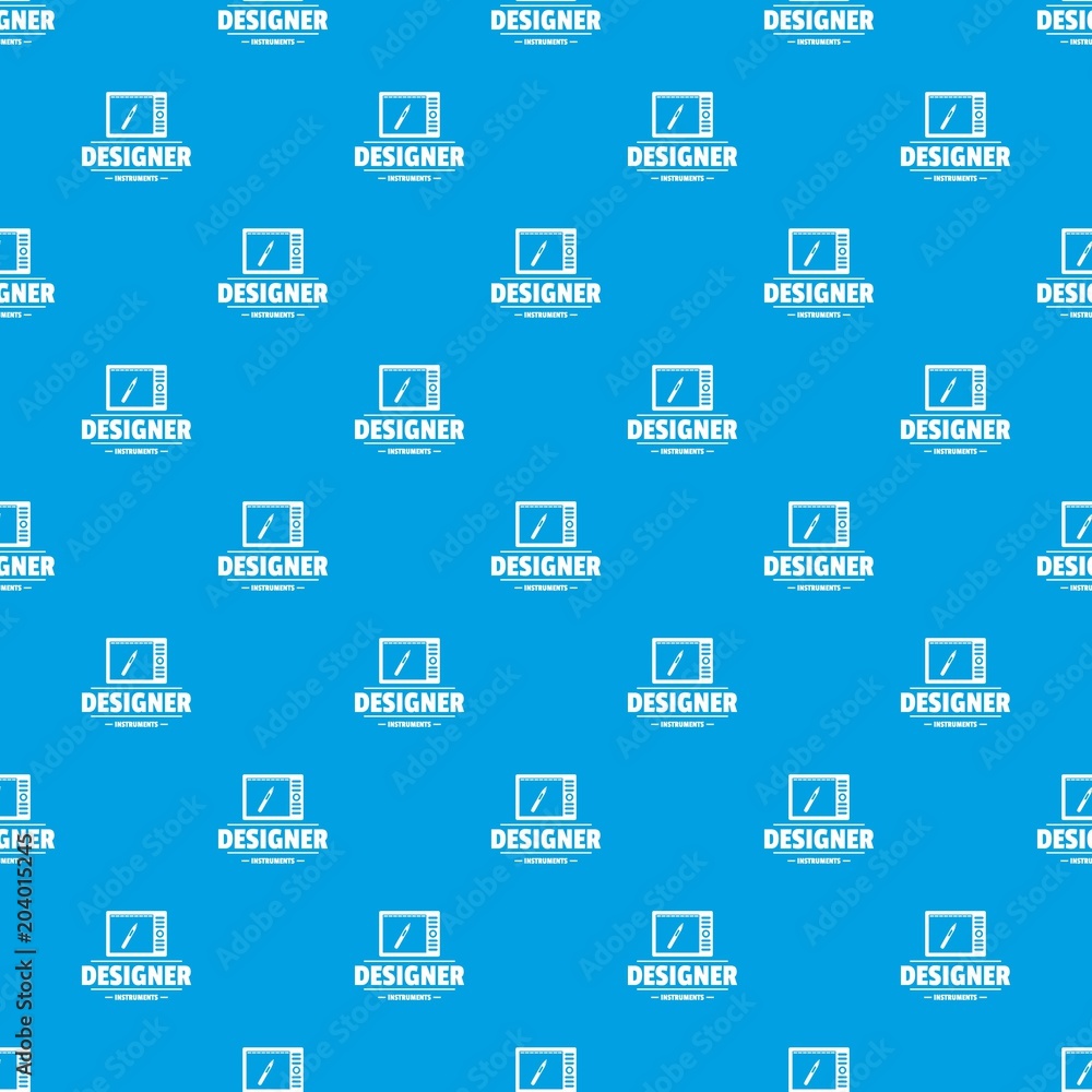 Designer shop pattern vector seamless blue Designer shop pattern vector seamless blue