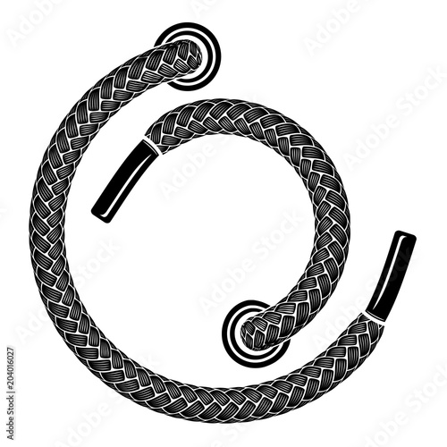 Double shoelace icon, simple style
