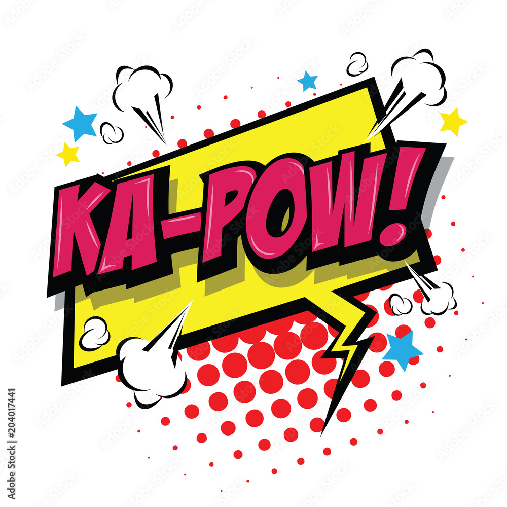 Ka-Pow! Comic Speech Bubble - obrazy, fototapety, plakaty 