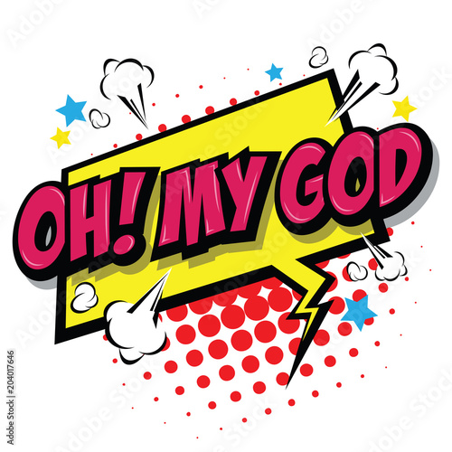 Oh! My God Comic Speech Bubble