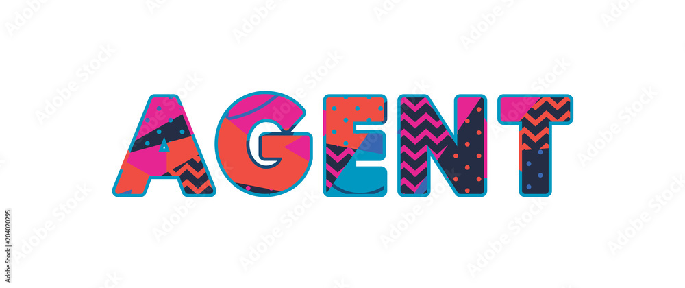 Agent Concept Word Art Illustration Agent Concept Word Art Illustration