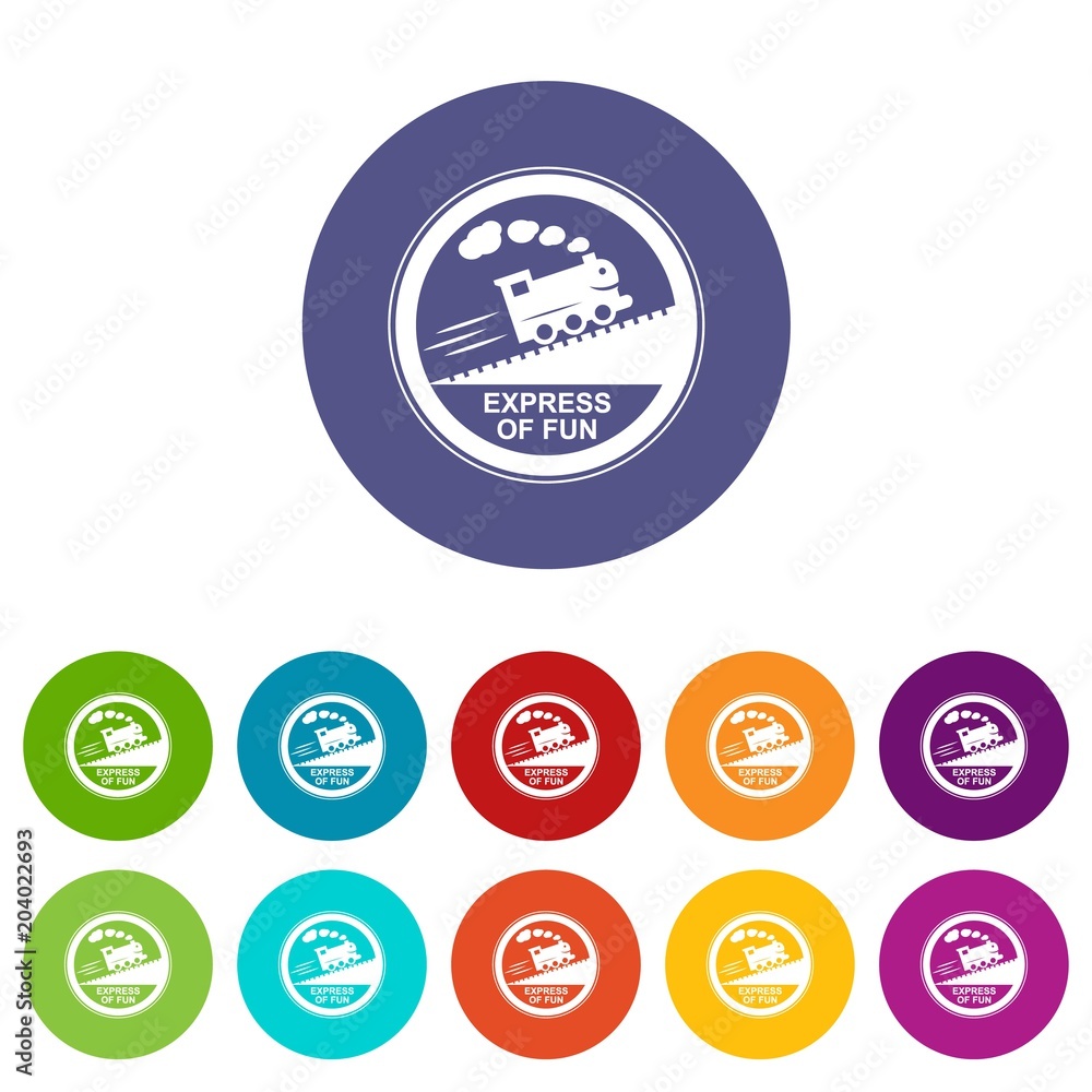 Train journey sign icon, simple style Train journey sign icon, simple style
