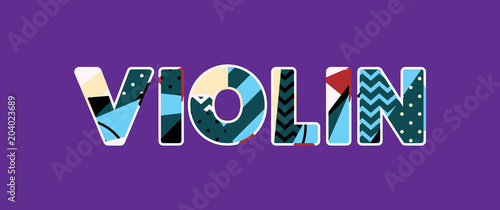 Violin Concept Word Art Illustration