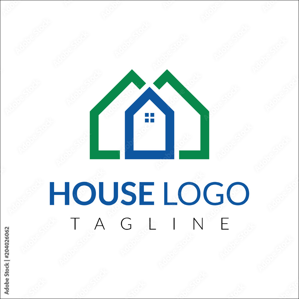 Real estate vector logo icon illustration set
