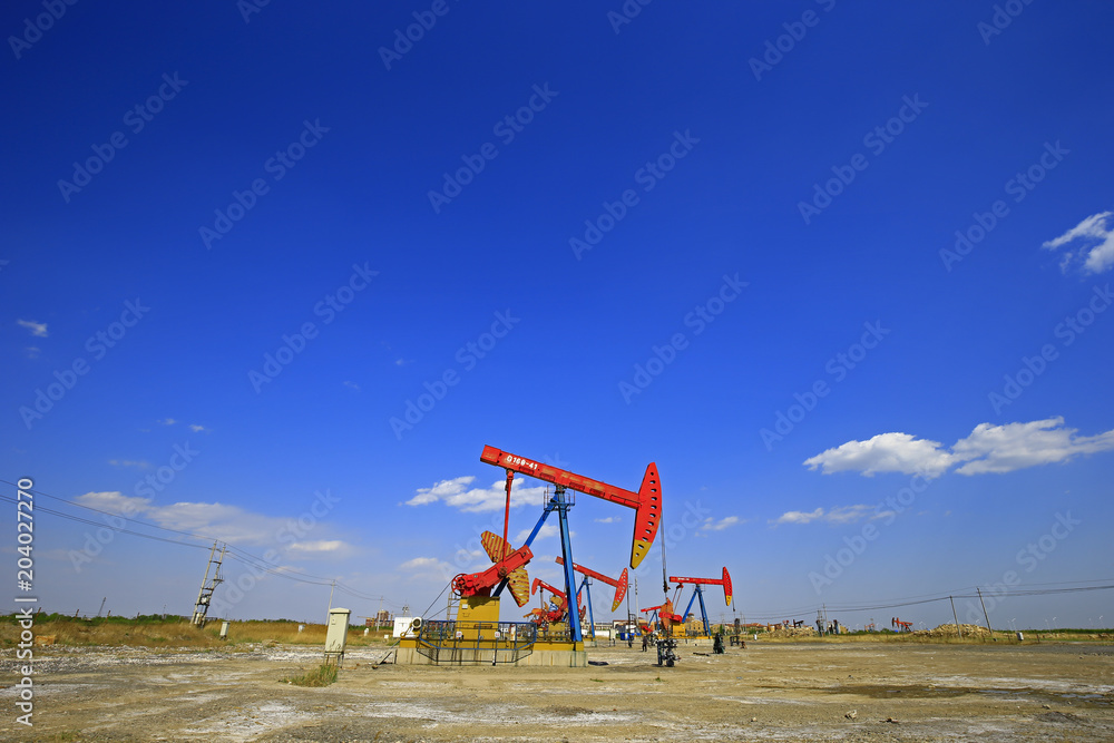 Fototapeta premium The oil pump, industrial equipment