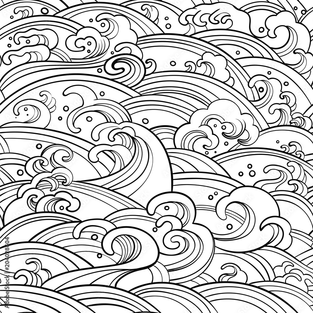 seamless pattern with waves seamless pattern with waves