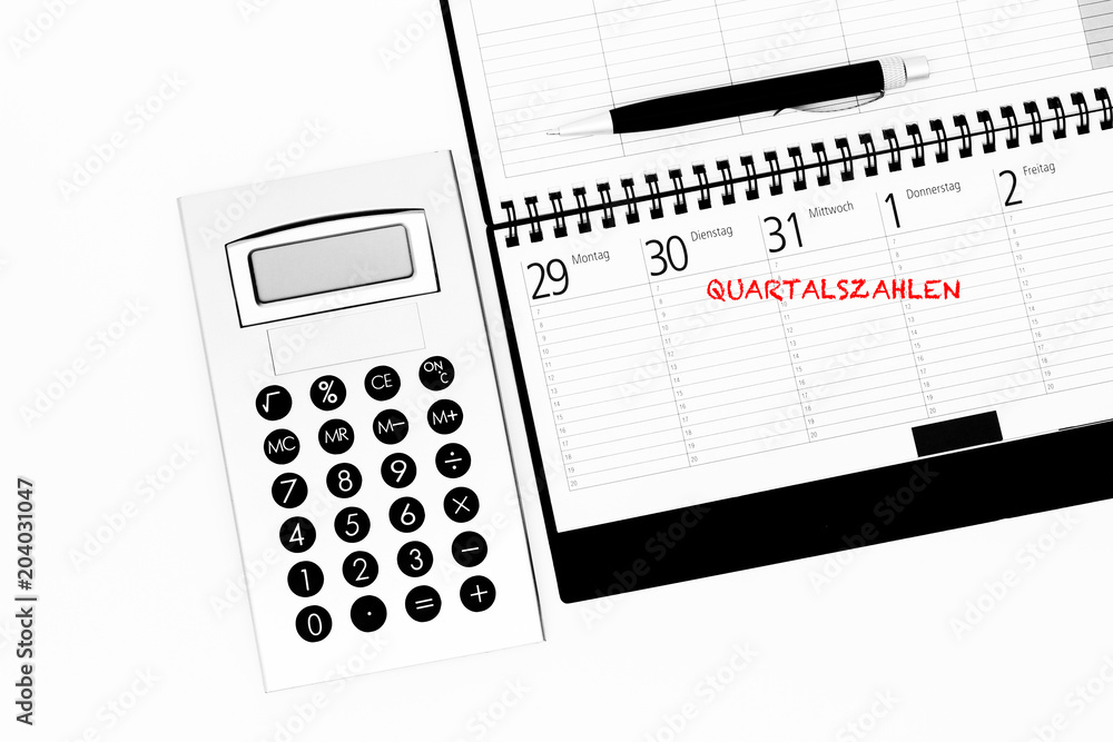 Quartalszahlen Kalendereintrag Quartalszahlen Kalendereintrag