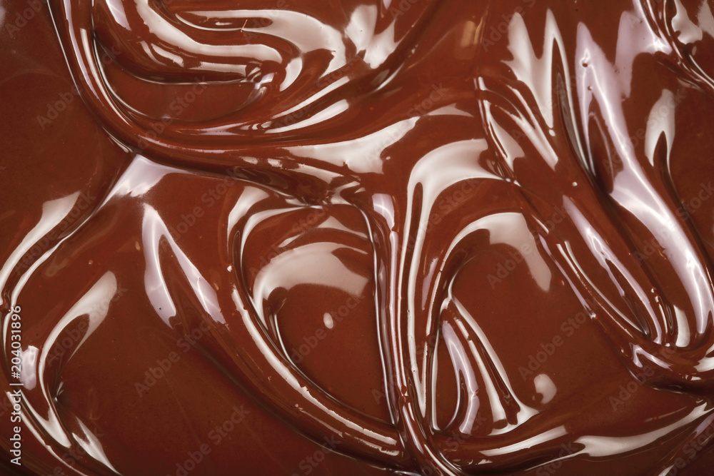 Melted chocolate swirl as a background closeup Melted chocolate swirl as a background closeup