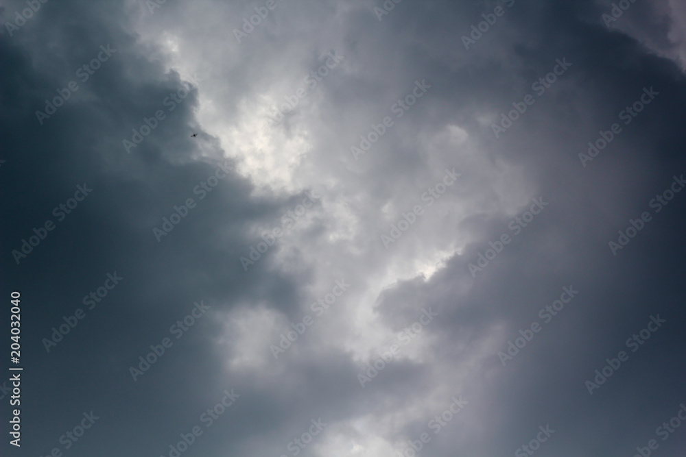 dramatic sky with clouds