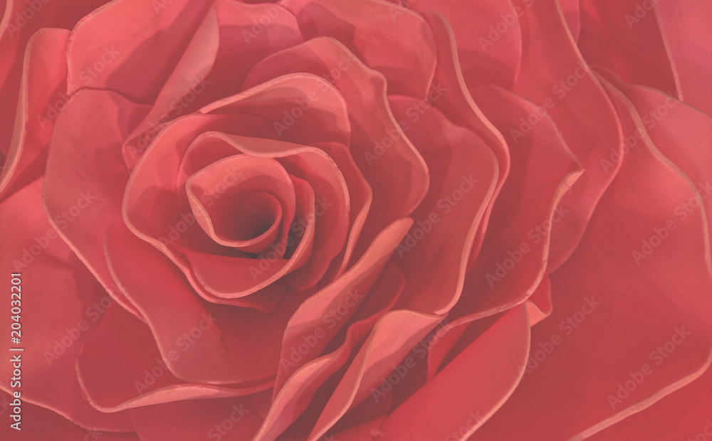 Naklejka premium Rose flower with make foam paper