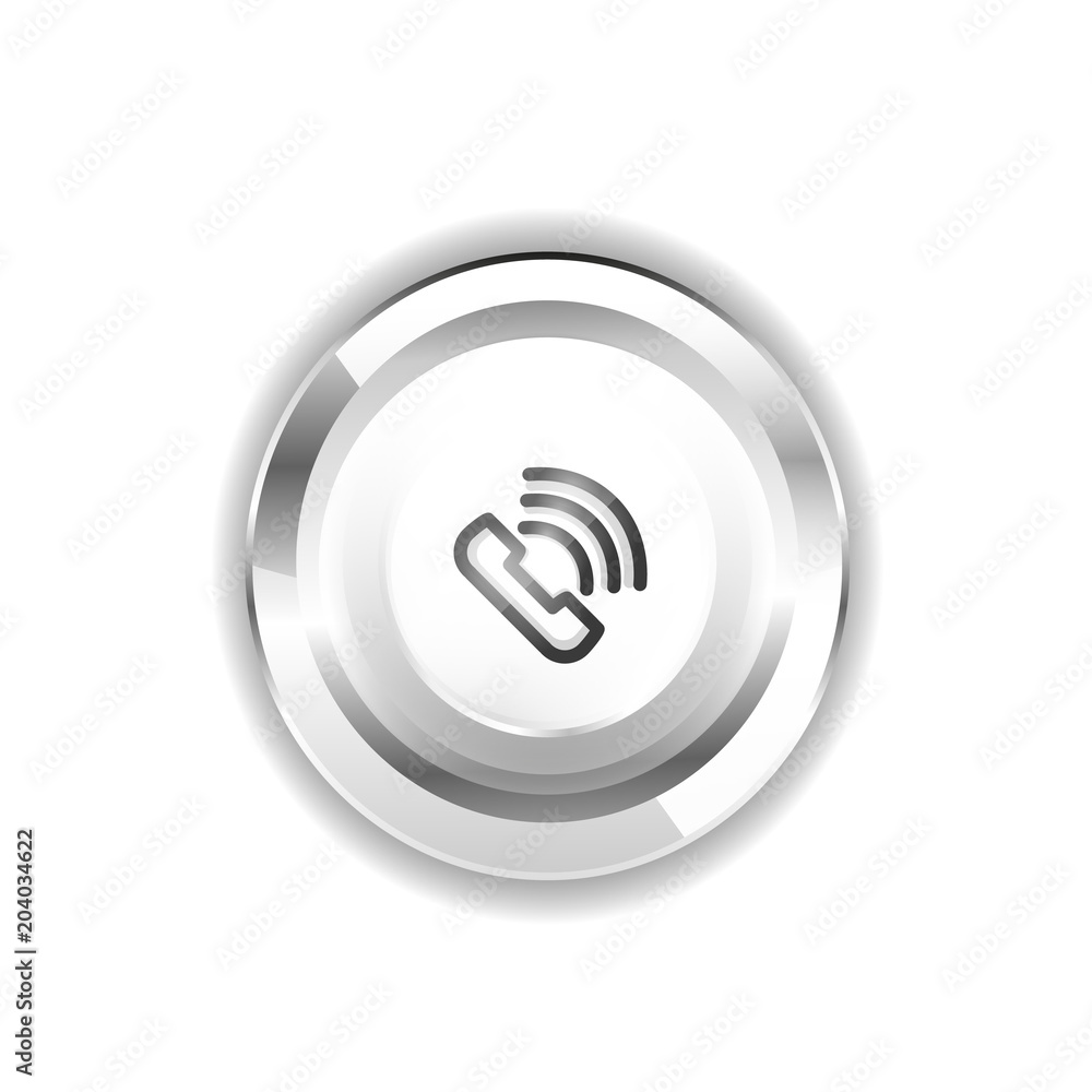 Phone button, call support idea, vector illustration Phone button, call support idea, vector illustration