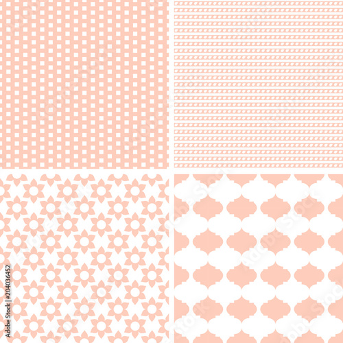 Fototapeta Naklejka Na Ścianę i Meble -  Cute different vector seamless patterns.