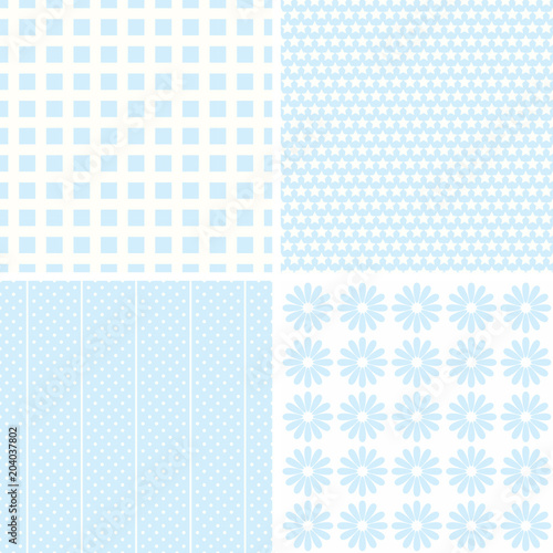 Chic different seamless patterns.