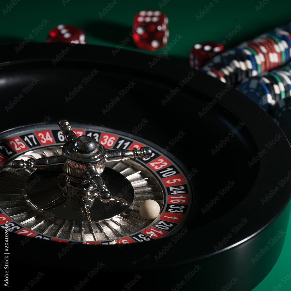 Casino Roulette Game. Casino Gambling Concept Casino Roulette Game. Casino Gambling Concept