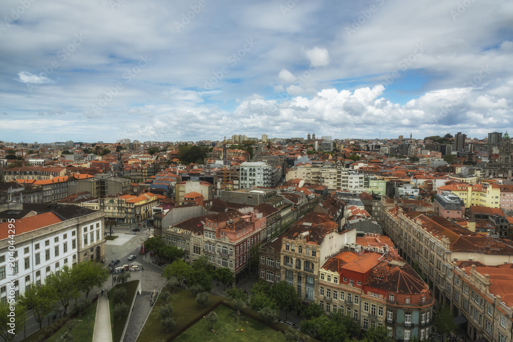View of Porto from Clerigos Tower. Porto, Portugal.