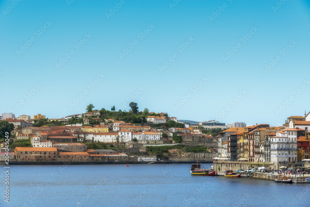 Douro River from Dom Luis Bridge. Porto, Portugal.