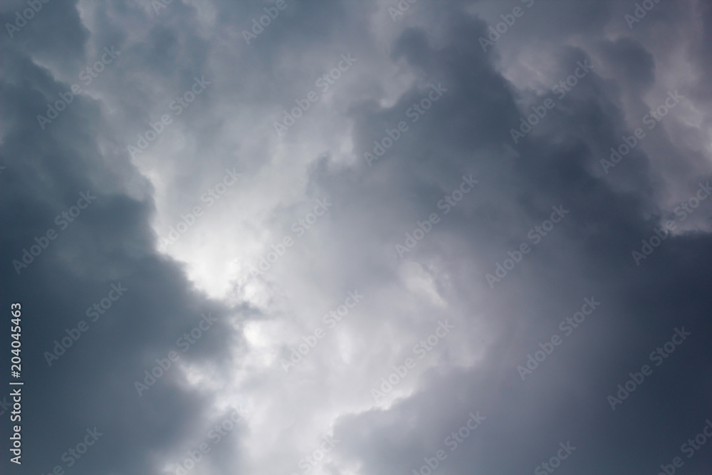 Dark clouds before heavy raining 