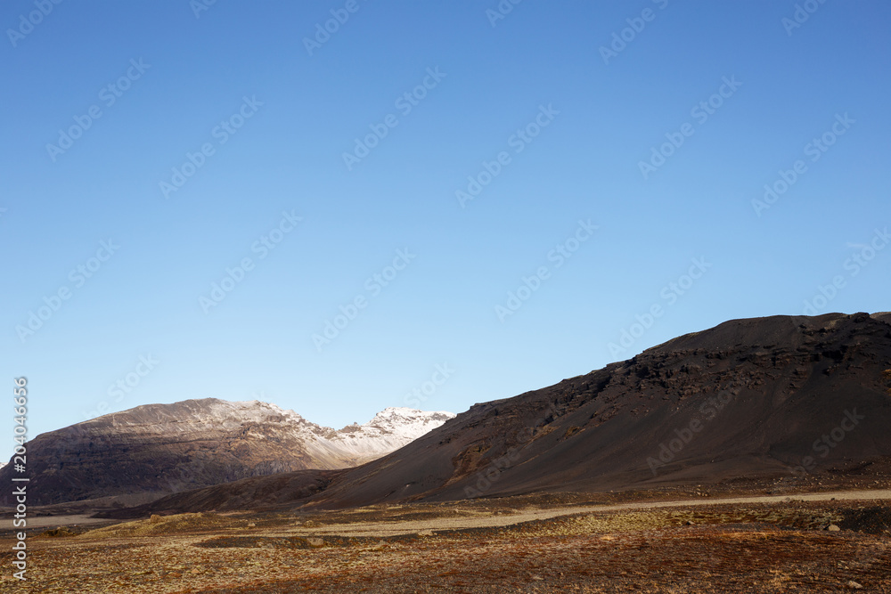 Dramatic coastal landscape epic remote Arctic Ocean mountains panorama Iceland. Dramatic coastal landscape epic remote Arctic Ocean mountains panorama Iceland.