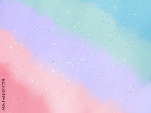 Pastel pink and blue watercolor painting abstract illustration pastel tone 
