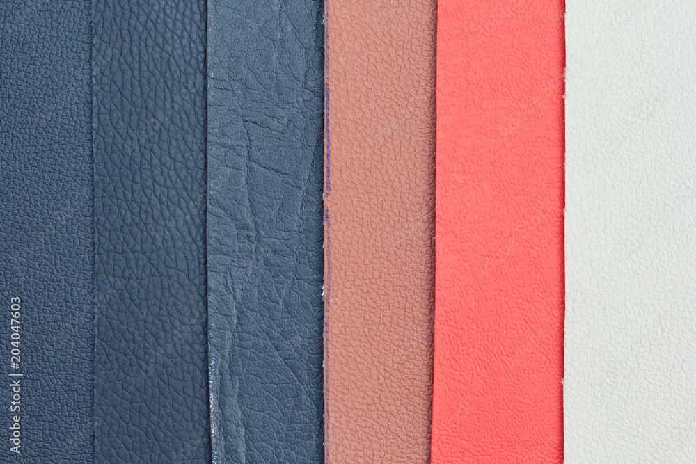 Fototapeta premium Artificial leather variety shades of colors