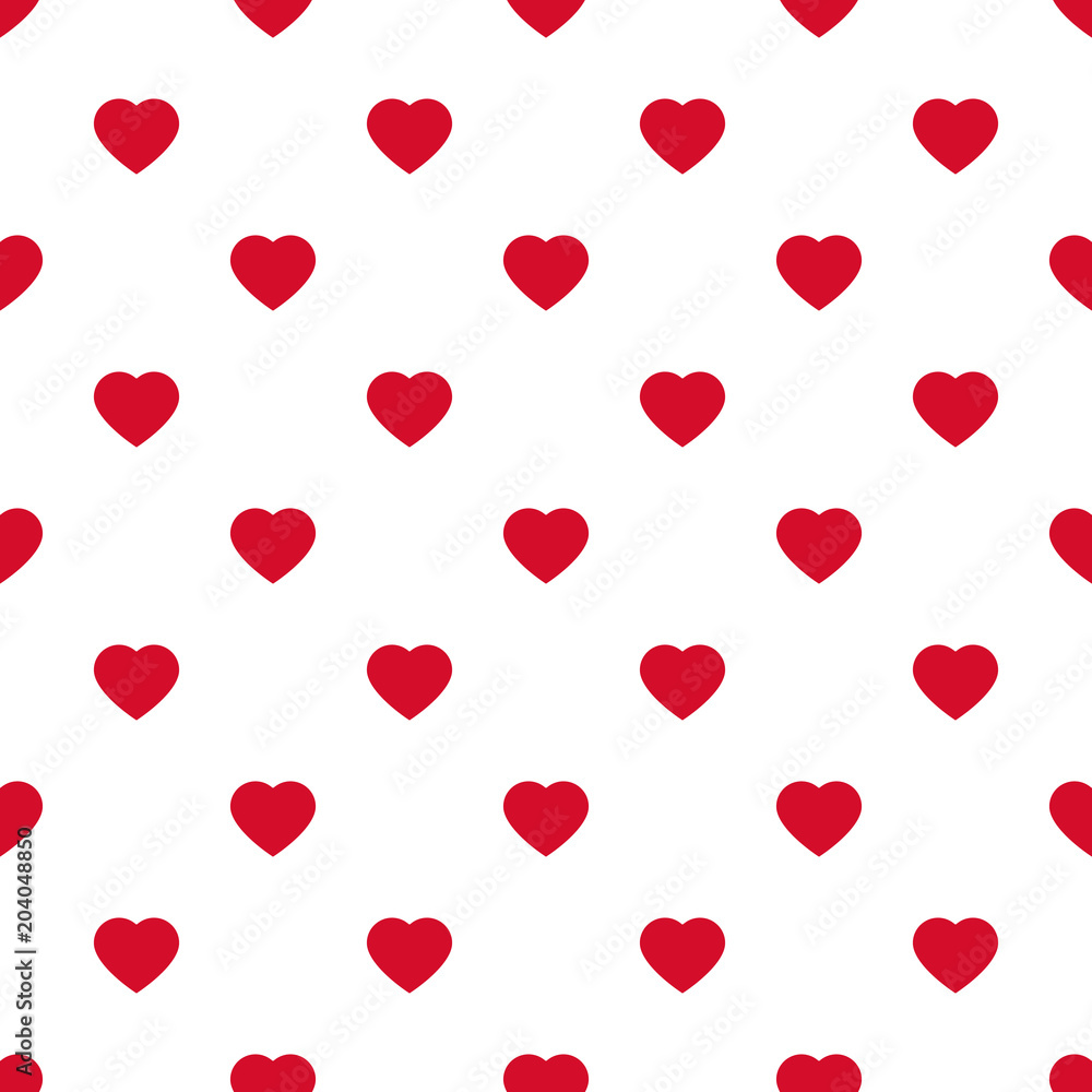 Vector seamless pattern with small hearts