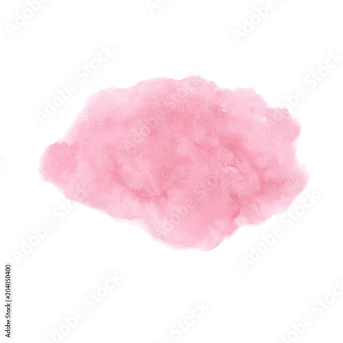 Hand painted pink watercolor texture isolated on the white background. Usable for cards, invitations and more.