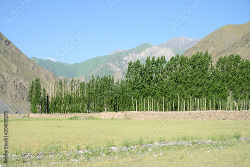 Beautiful mountain landscape, M41 Pamir Highway, Kyrgyzstan