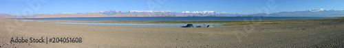 Beautiful Karakul lake, M41 Pamir Highway, Tajikistan