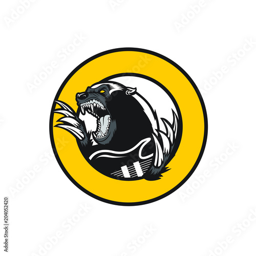 Fototapeta honey badger pun rock clip art