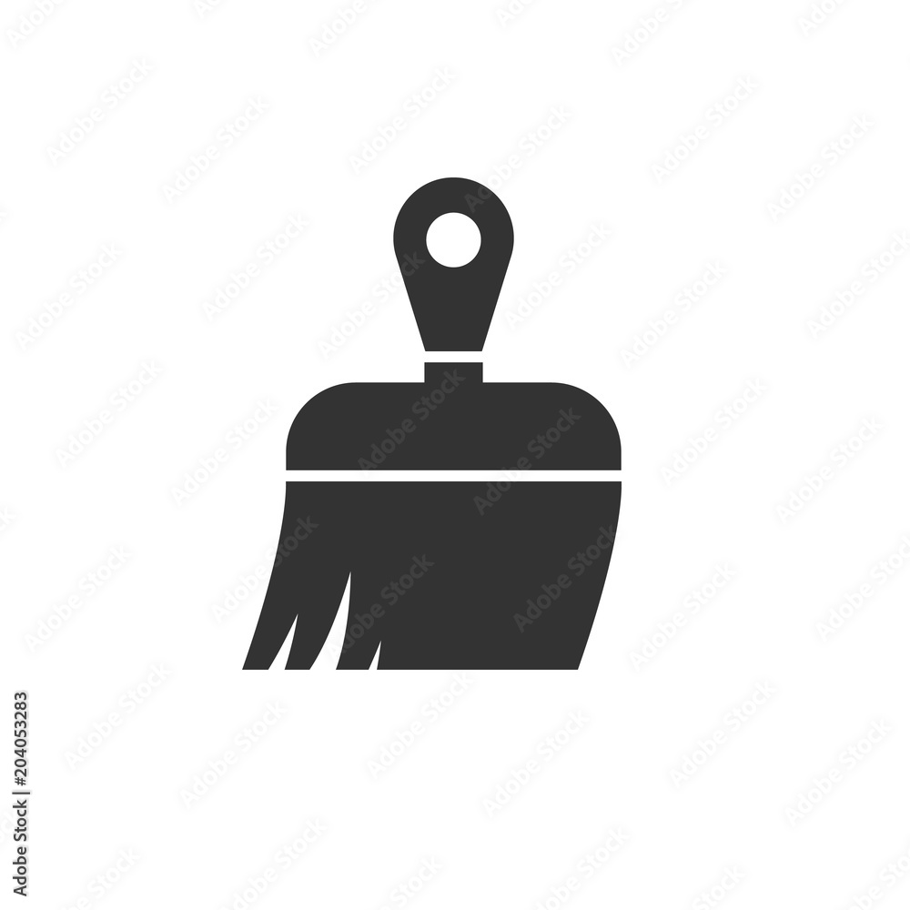 Paint brush icon, solid logo illustration, pictogram isolated on white background Paint brush icon, solid logo illustration, pictogram isolated on white background