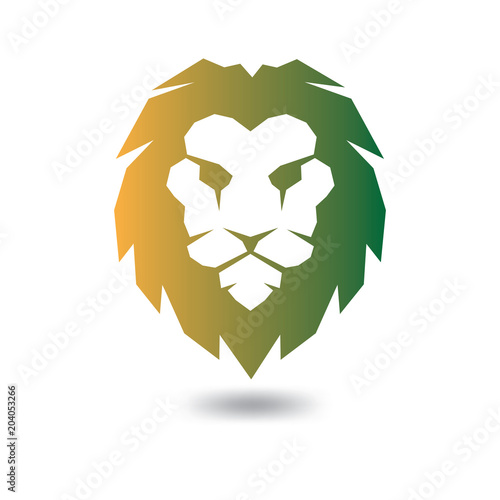 Fototapeta Naklejka Na Ścianę i Meble -  Lion Head full color Logo Vector Template