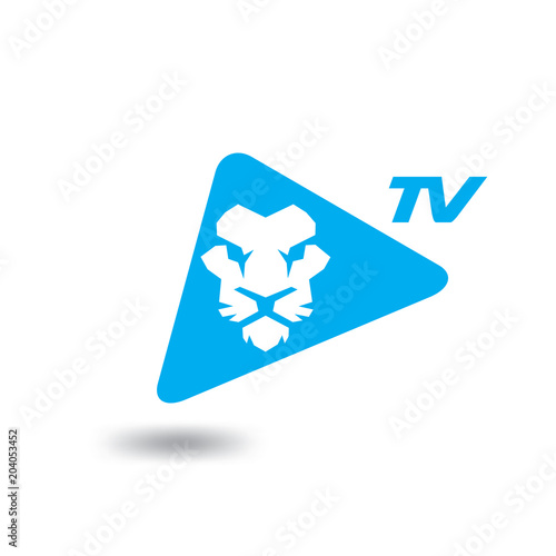 Fototapeta Naklejka Na Ścianę i Meble -  Play Lion Media Logo icon