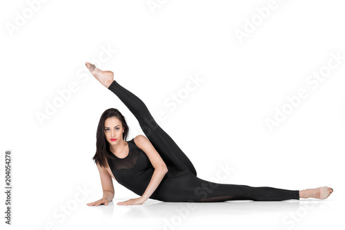 gymnast isolated on white background