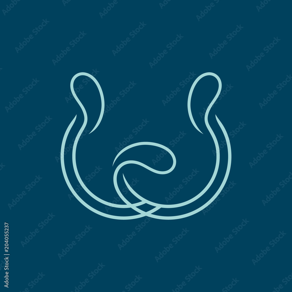 Sign of the letter W. Vector Illustration. Sign of the letter W. Vector Illustration.