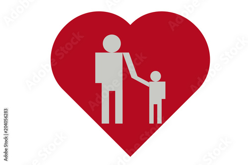 Amor paternal de una familia.